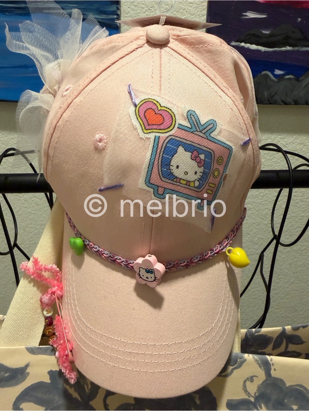 NWT Pink Embellished Baseball Cap